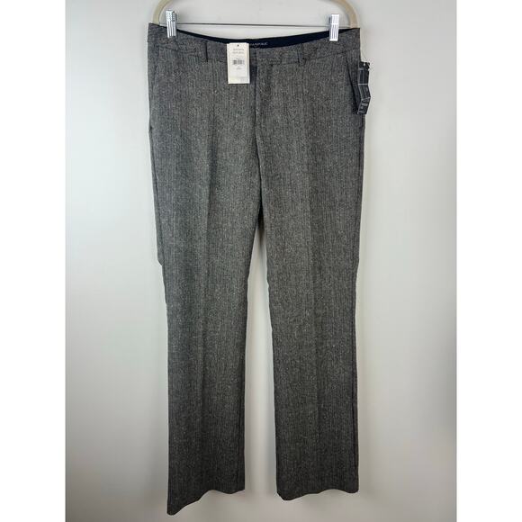 Banana Republic Martin Fit Tweed Herringbone Wool Blend Trousers 10 Long Career - Picture 1 of 6